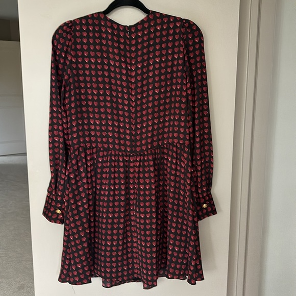 Zara Heart Print Smock Dress, Size S. - Picture 10 of 13
